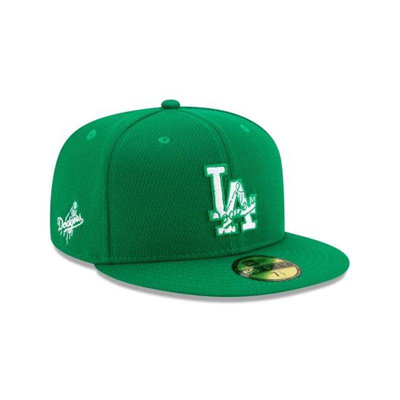 MLB Los Angeles Dodgers St Patricks Day 59Fifty Fitted (OUY4967) - Green New Era Caps